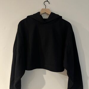 Alo Black Cropped Hoodie